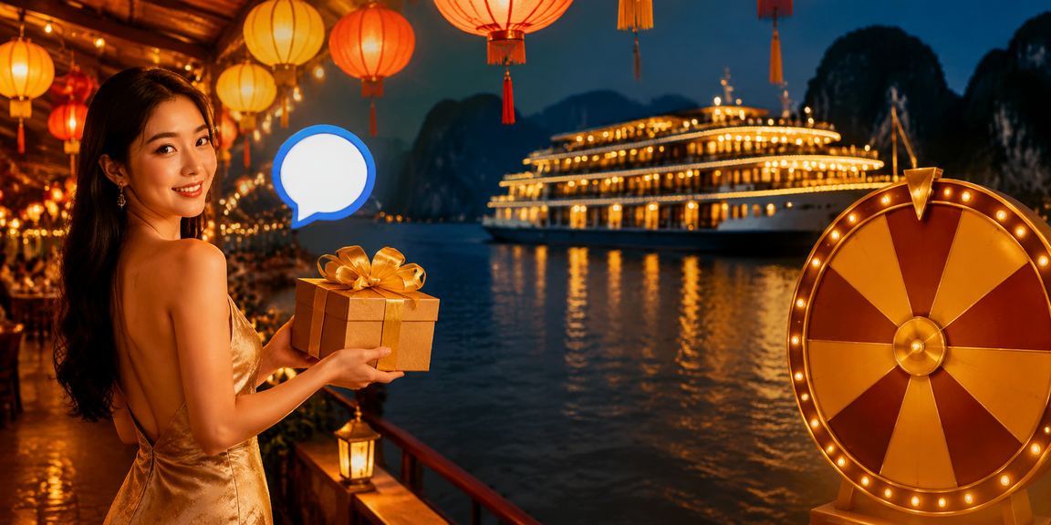 Khung cảnh chợ đêm Hạ Long gợi cảm giác quay thưởng jackpot trên mobile