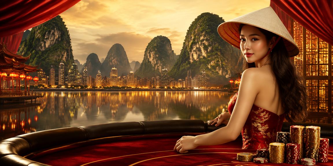 Người dùng Việt xem trang giải trí trên điện thoại giữa khung cảnh Ninh Bình